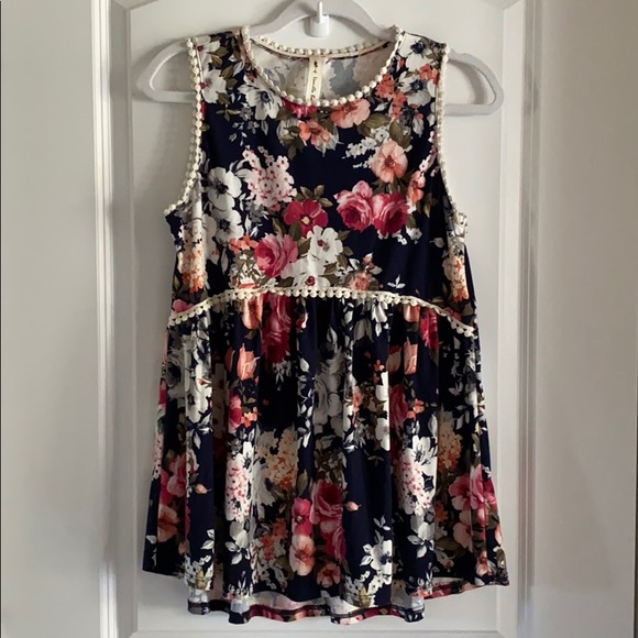 Vanilla Bay Tops - Vanilla Bay Floral Flowy Tank